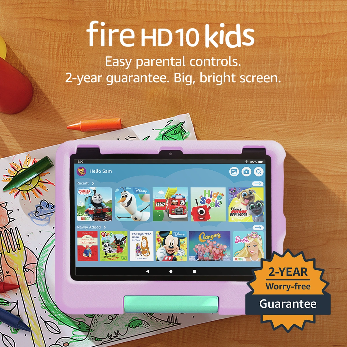 Amazon Fire HD 10 2023 Kids Tablet for 3-7, 10.1in 32GB Pink