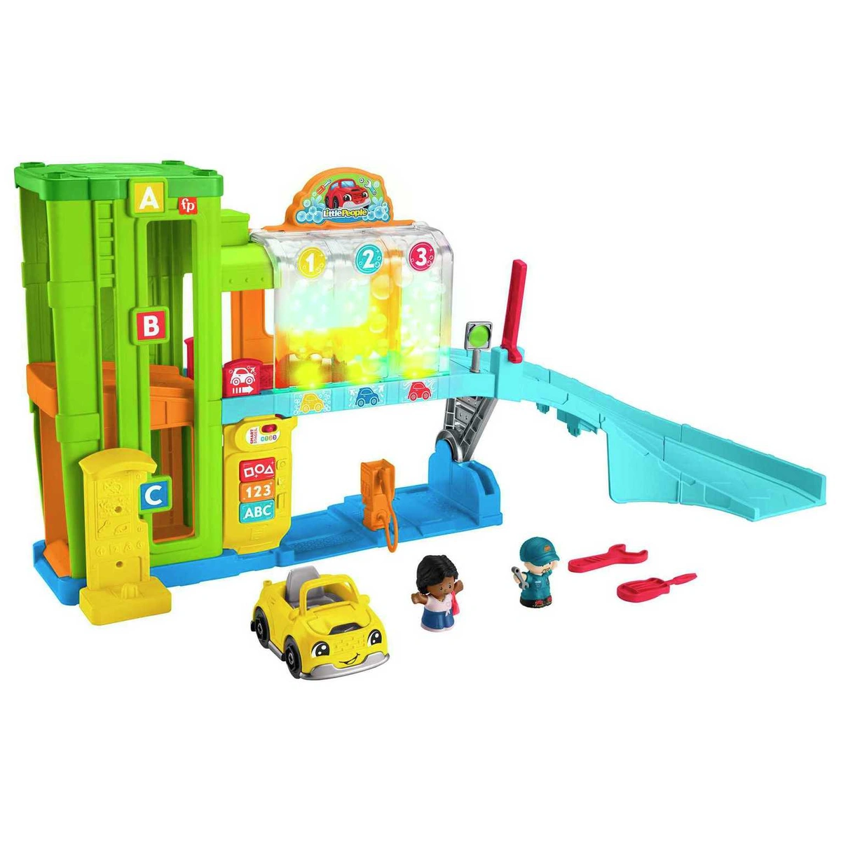 Fisher-Price Little People Light-Up Learning Garage Playset