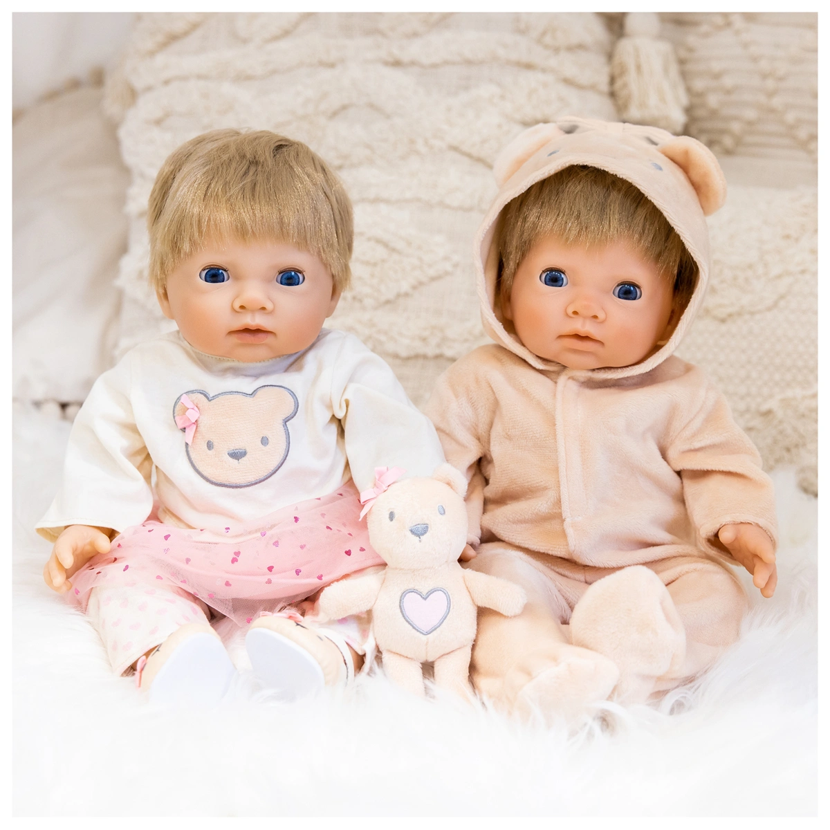Tiny Treasures Baby Doll Teddy Bumper Outfit Set