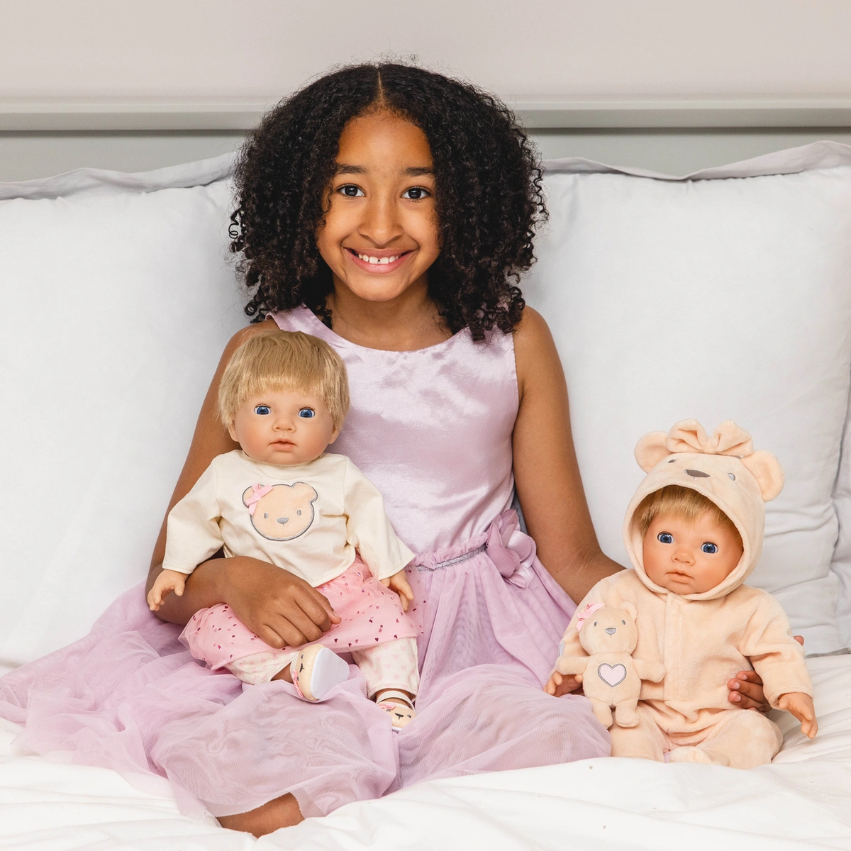 Tiny Treasures Baby Doll Teddy Bumper Outfit Set