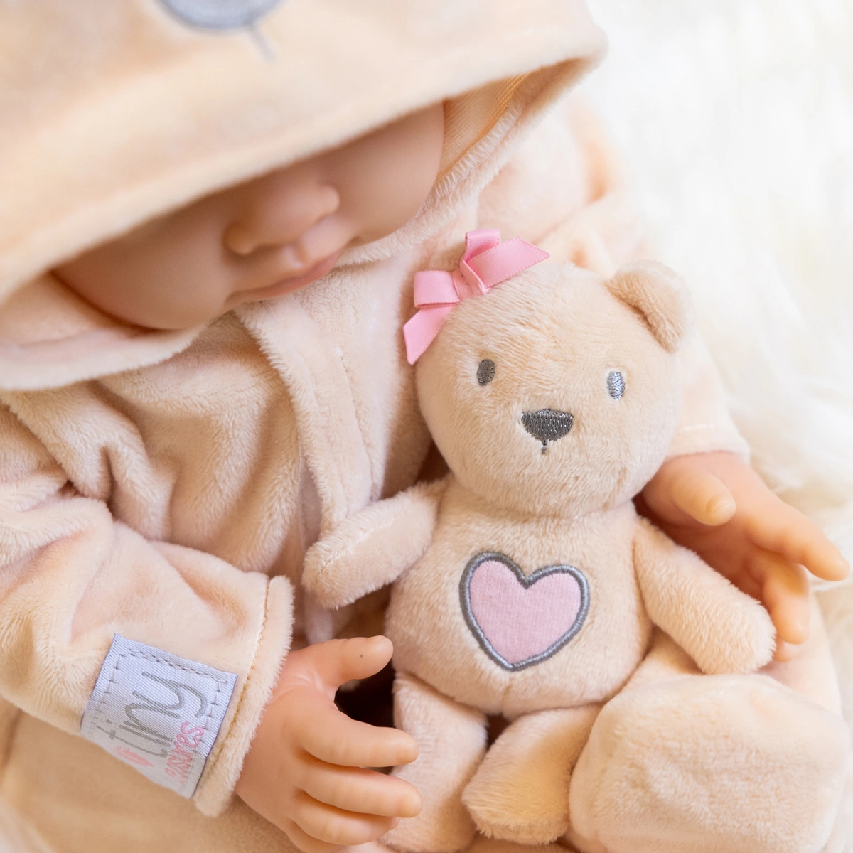 Tiny Treasures Baby Doll Teddy Bumper Outfit Set