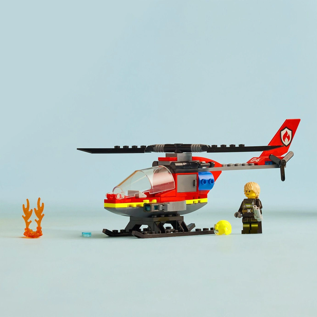 LEGO City Fire Rescue Helicopter Toy Vehicle Set 60411