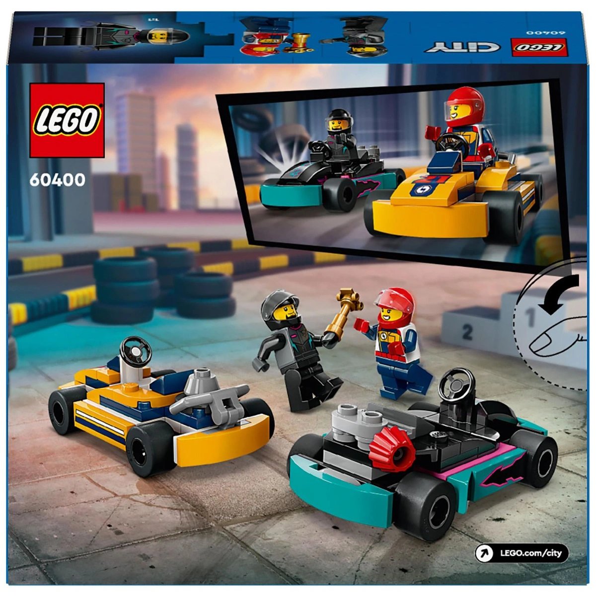 LEGO City Go-Karts and Race Drivers Vehicle Toys Set 60400