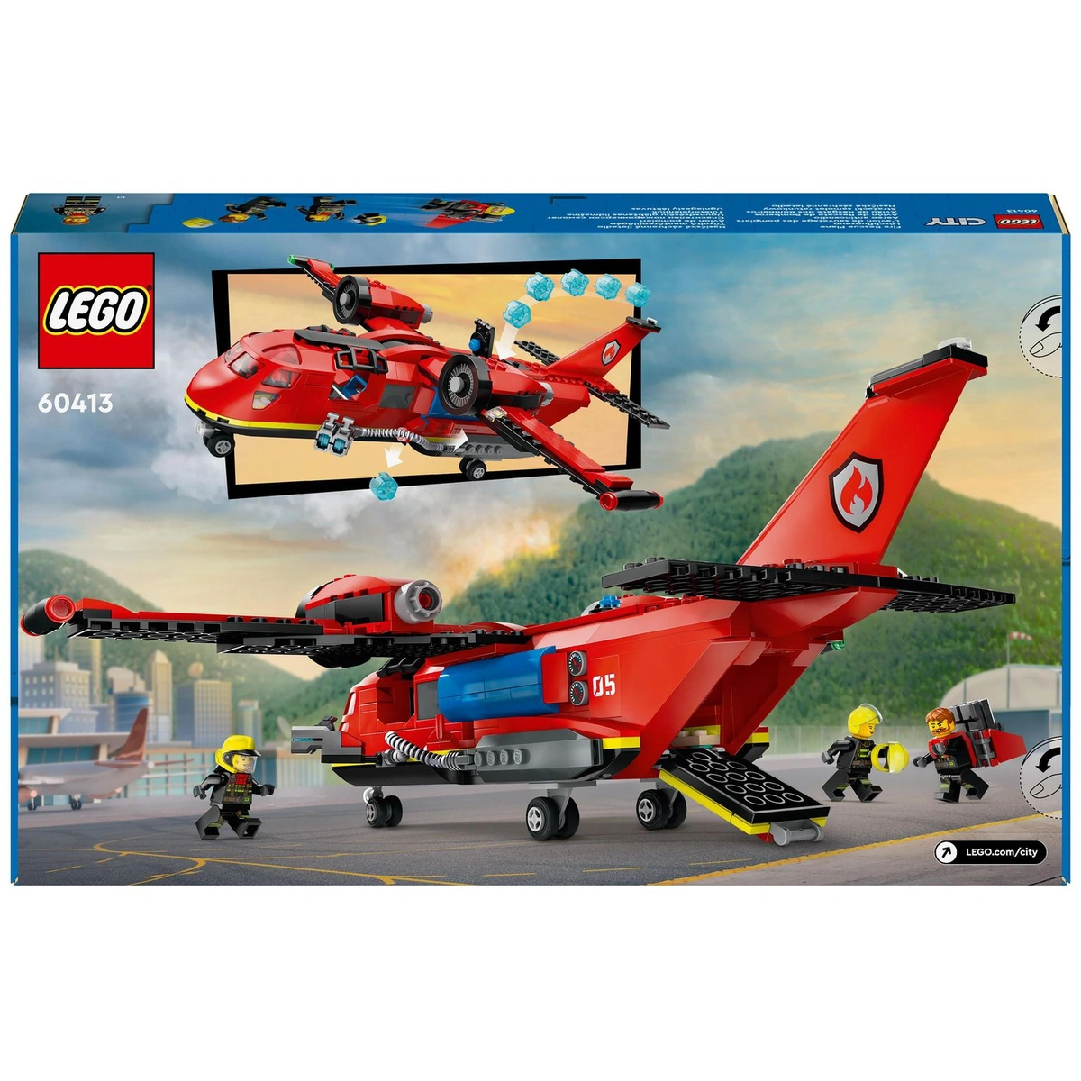 LEGO City Fire Rescue Plane Toy for Kids Aged 6 Plus 60413