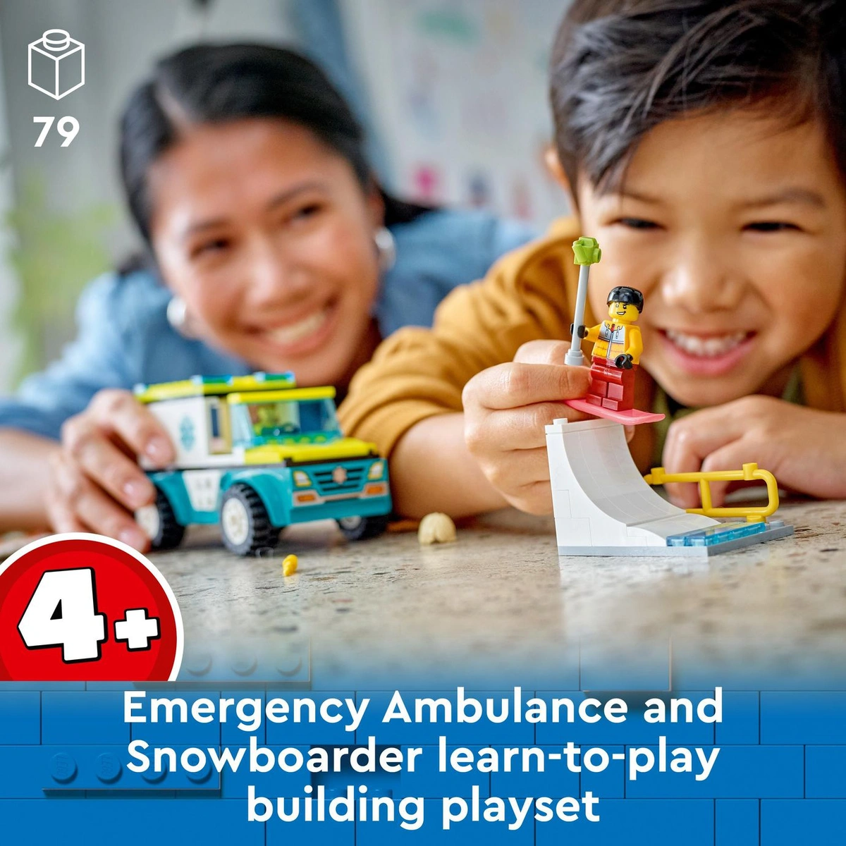 LEGO City Emergency Ambulance and Snowboarder Toys 60403