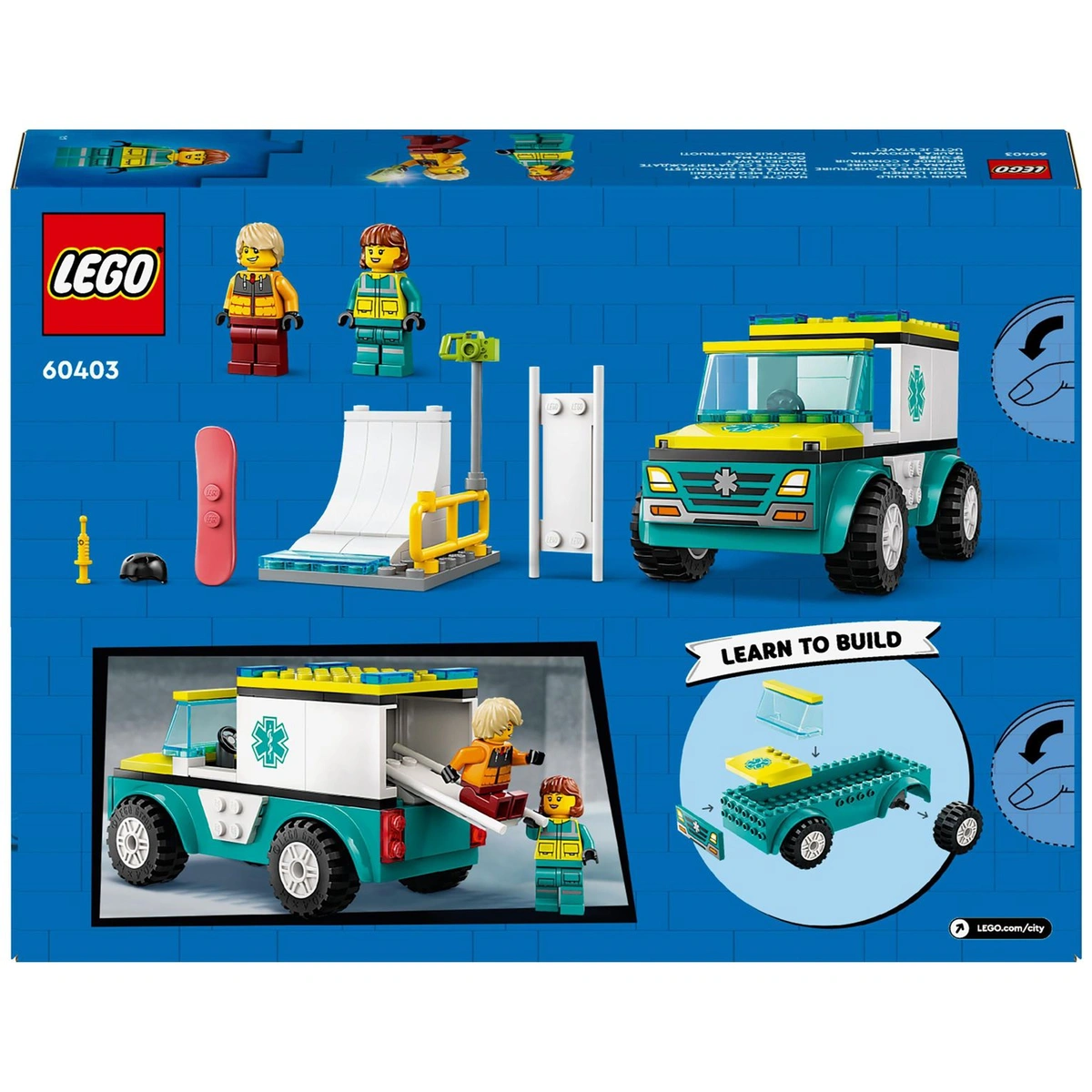 LEGO City Emergency Ambulance and Snowboarder Toys 60403