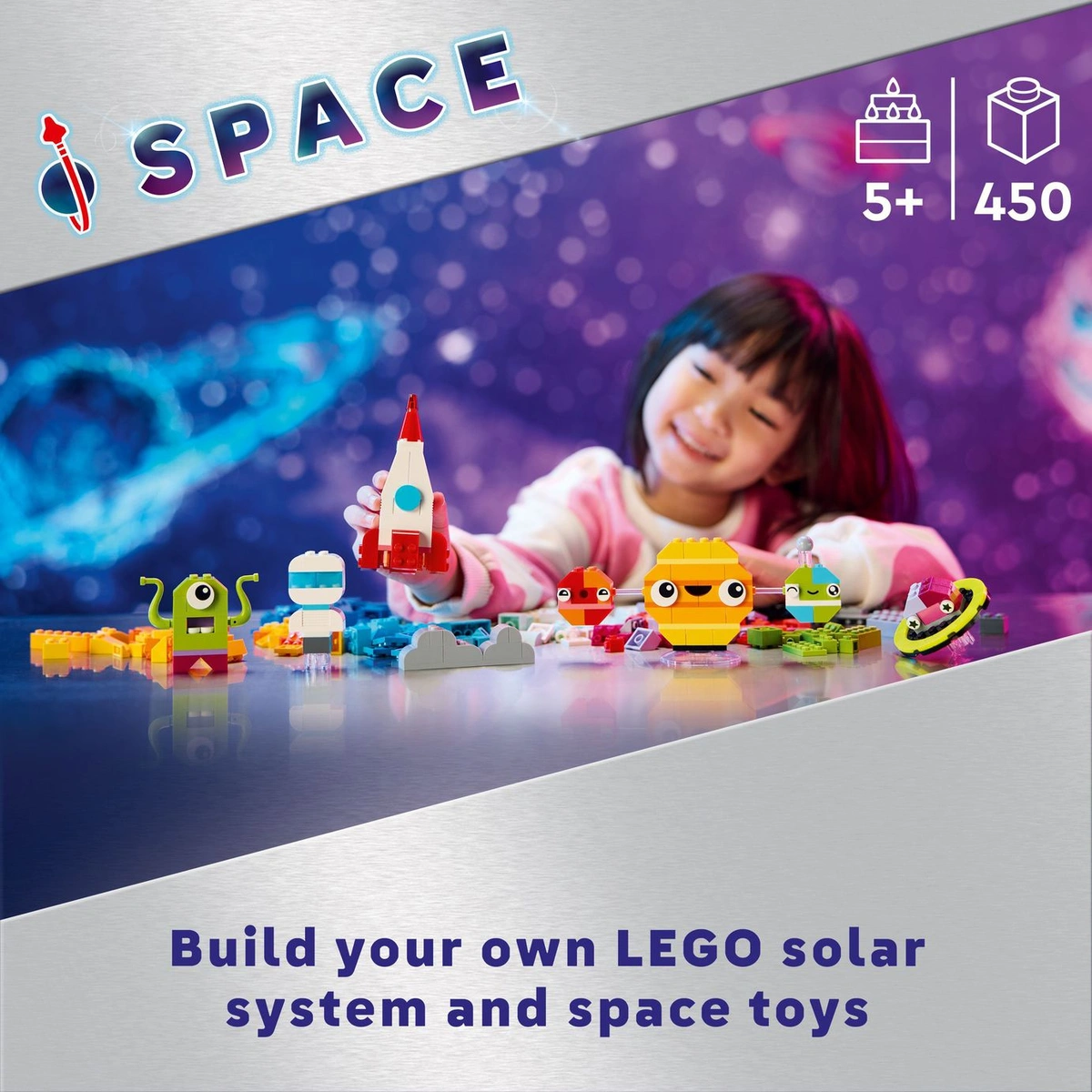 LEGO Classic Creative Space Planets with Toy Rocket 11037