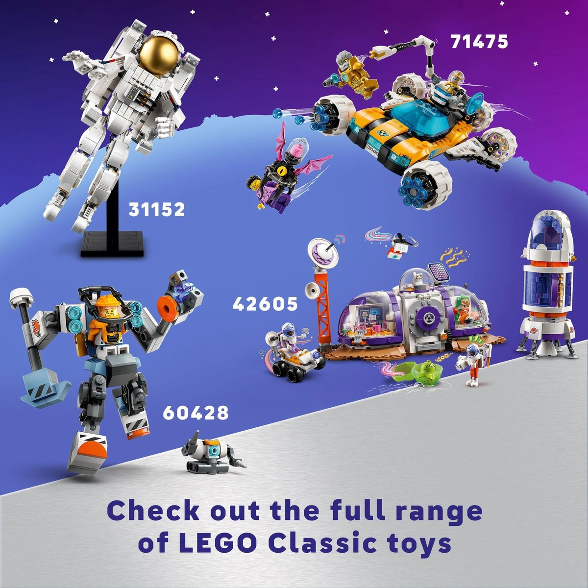 LEGO Classic Creative Space Planets with Toy Rocket 11037