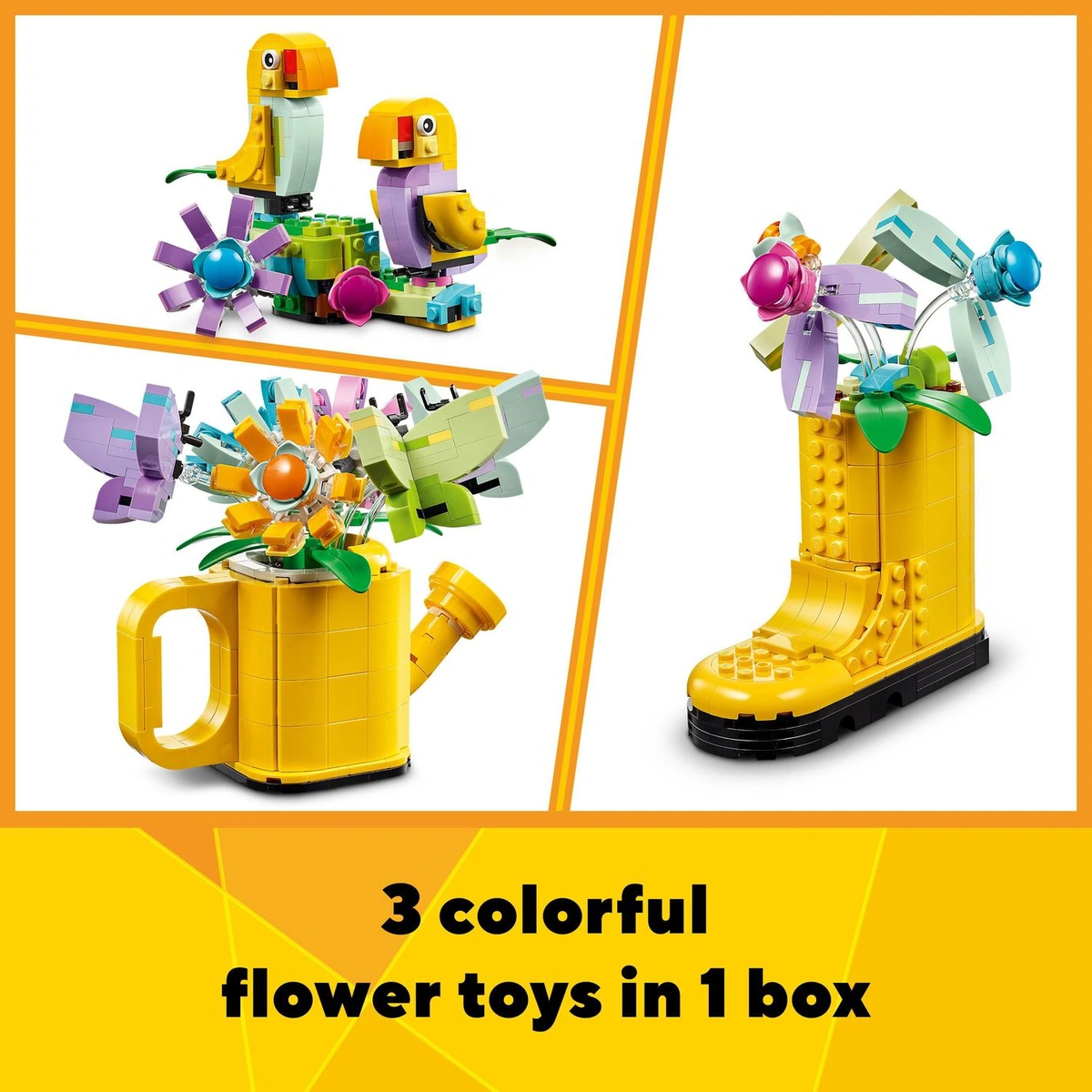 LEGO Creator 3in1 Flowers in Watering Can Nature Toys 31149