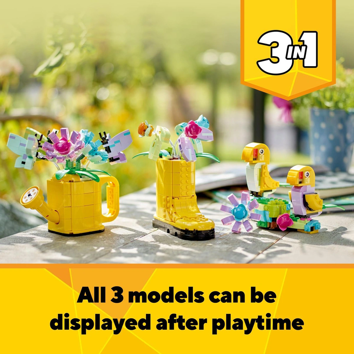 LEGO Creator 3in1 Flowers in Watering Can Nature Toys 31149