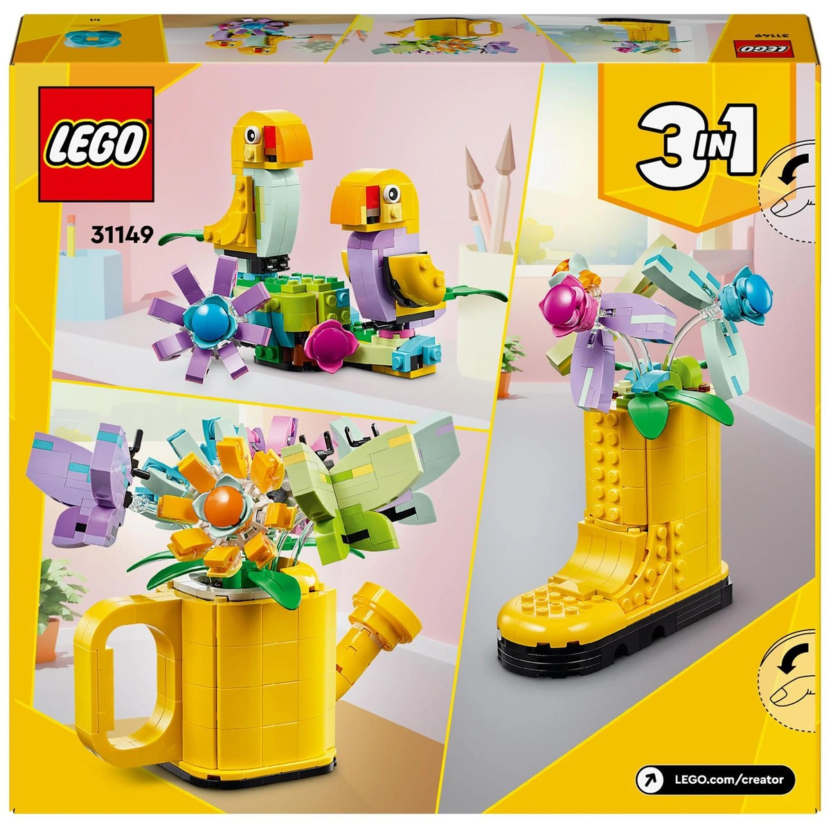 LEGO Creator 3in1 Flowers in Watering Can Nature Toys 31149