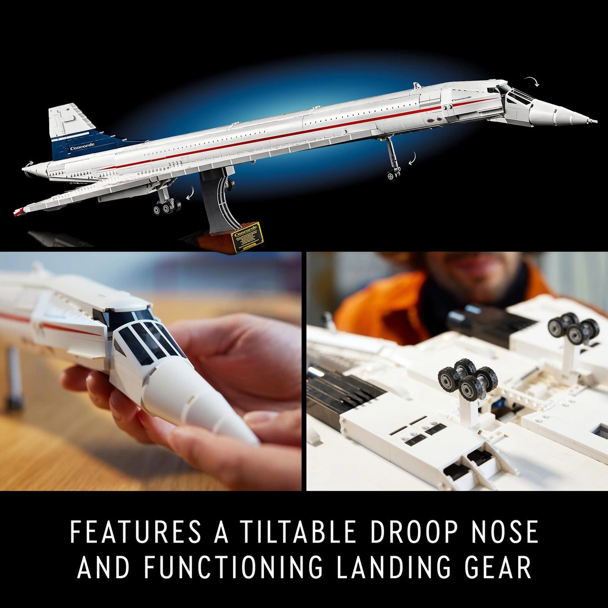 LEGO Icons Concorde Iconic Model Plane Set for Adults 10318