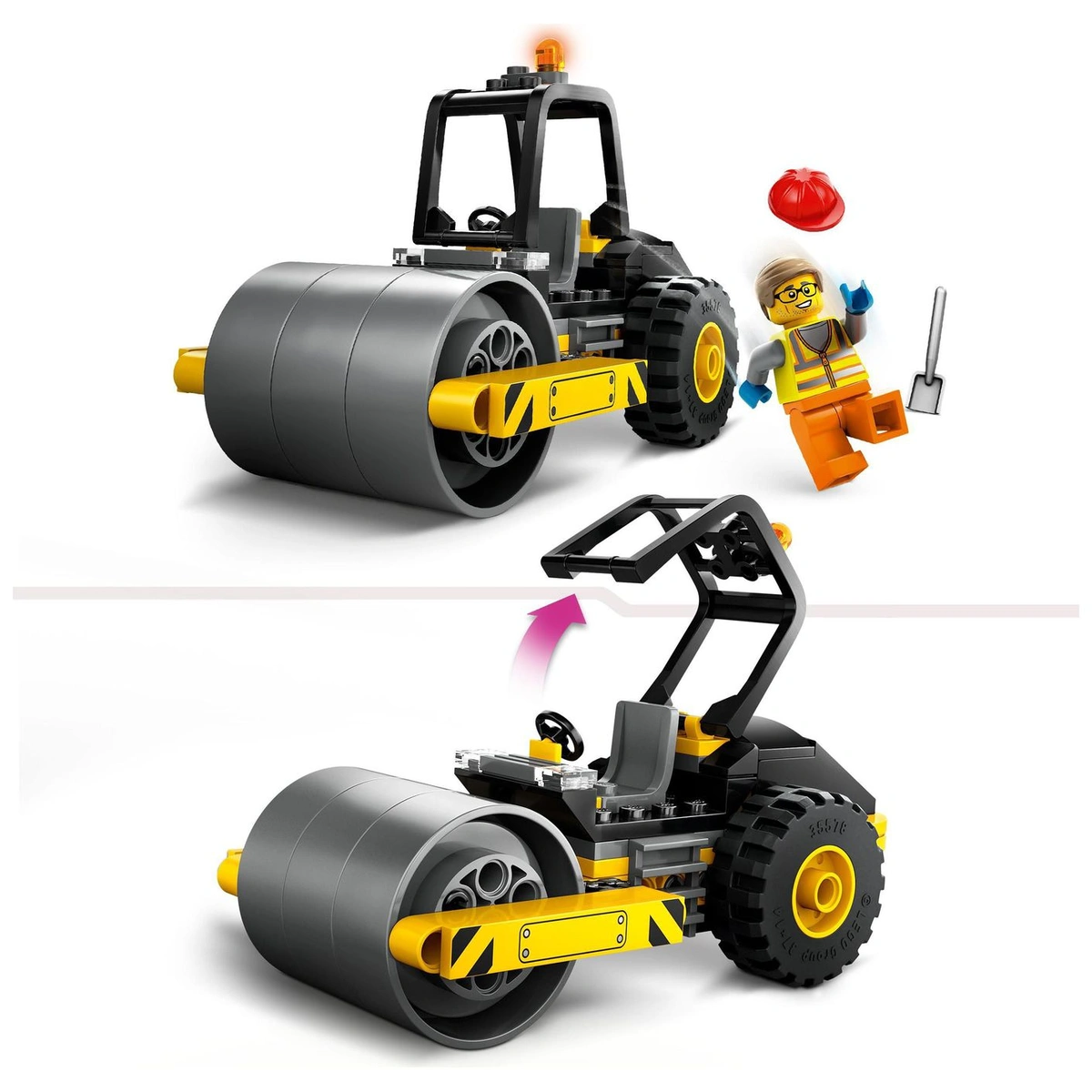 LEGO City Construction Steamroller Vehicle Toy Playset 60401