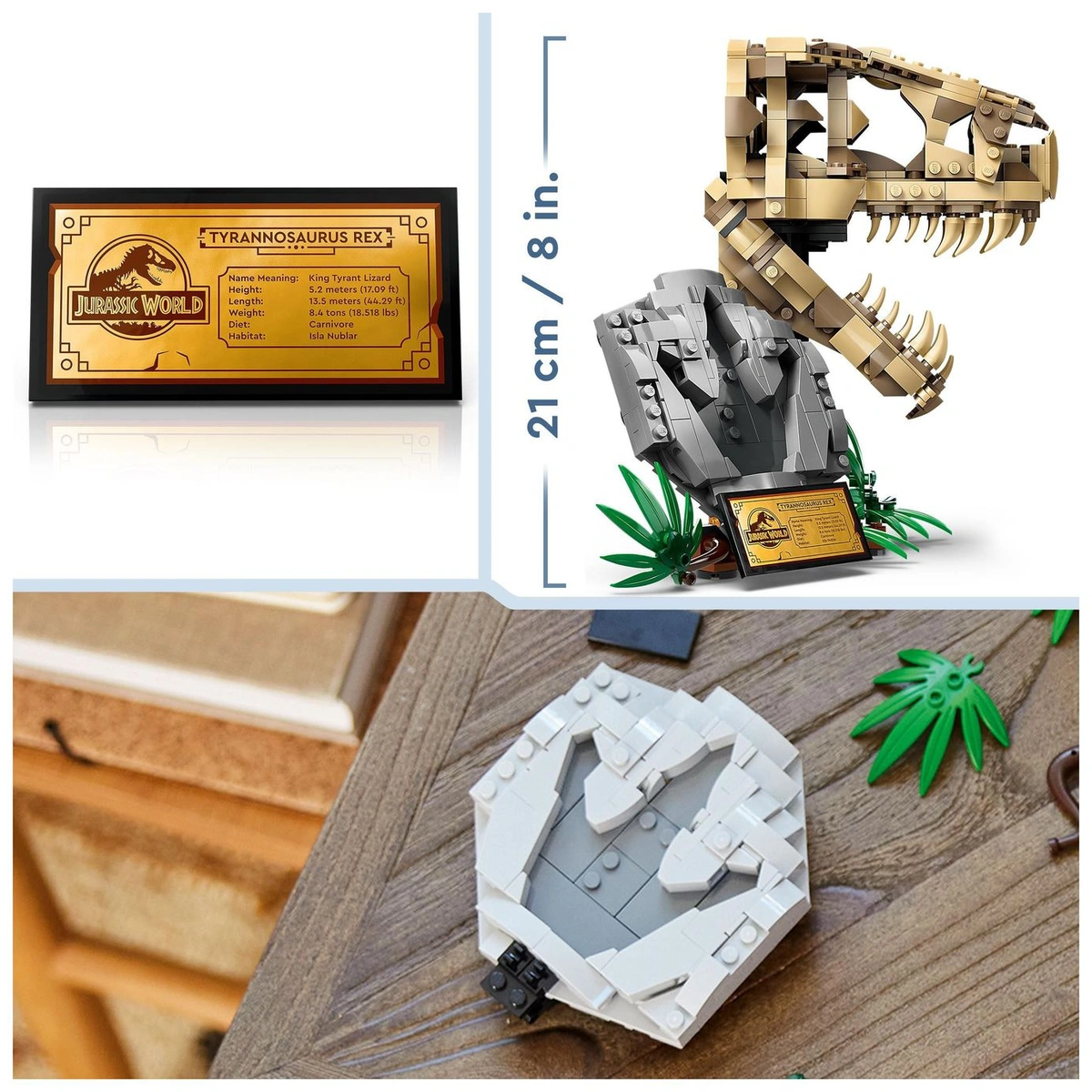 LEGO Jurassic World Dinosaur Fossils: T. rex Skull Toy 76964