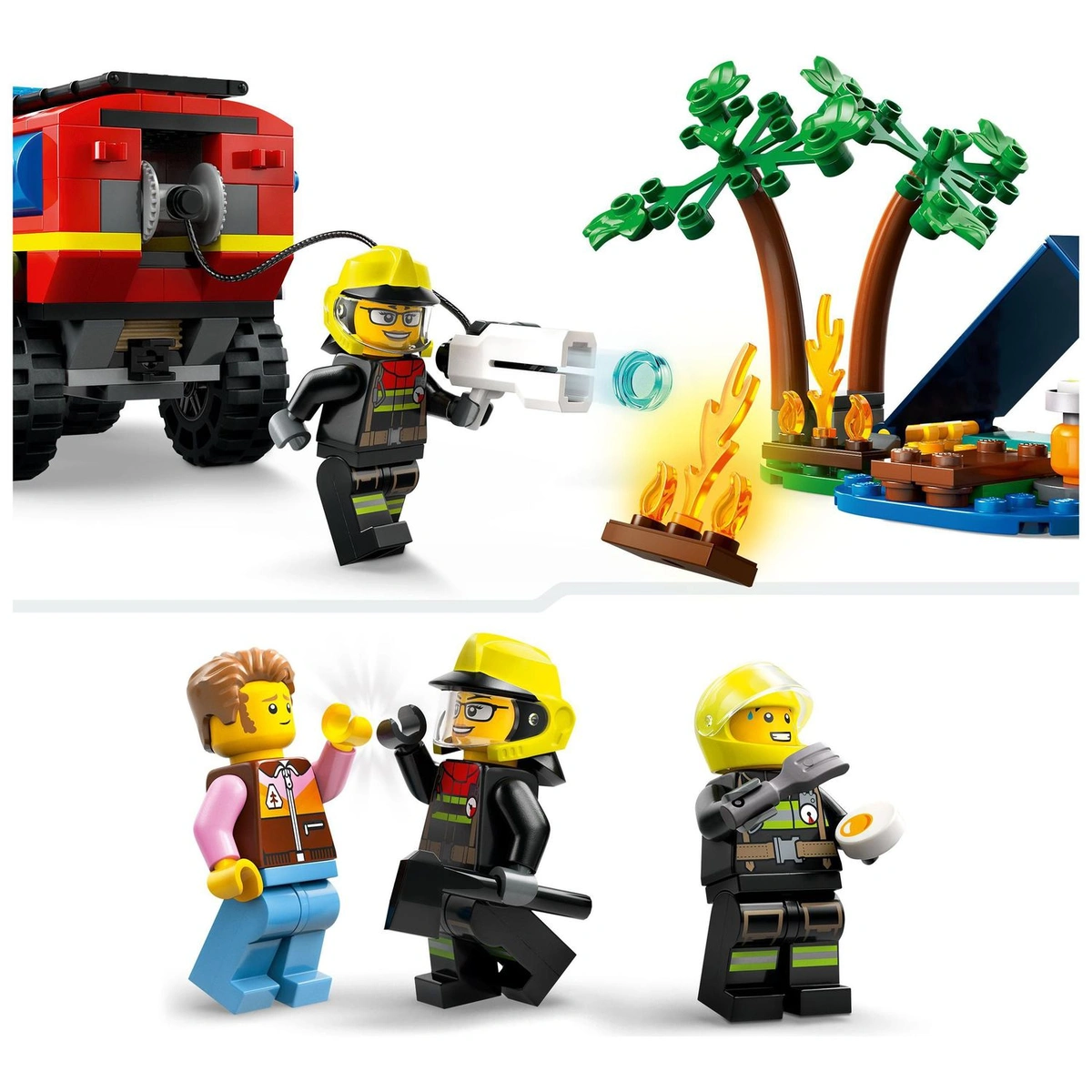 LEGO City 4x4 Fire Engine with Rescue Boat Toys 60412