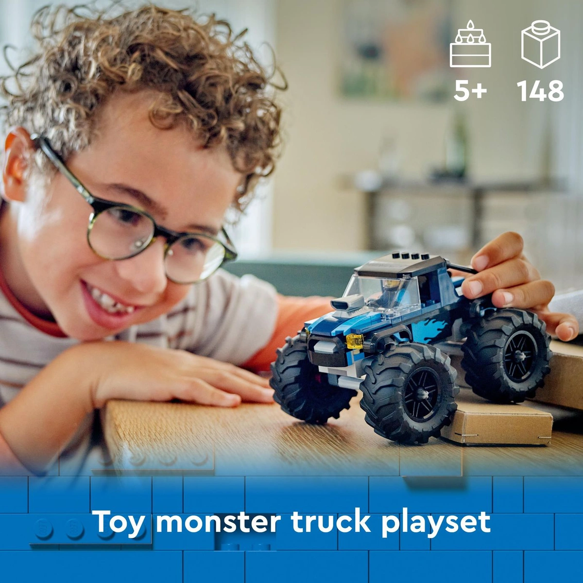 LEGO City Blue Monster Truck Toy Vehicle Playset 60402