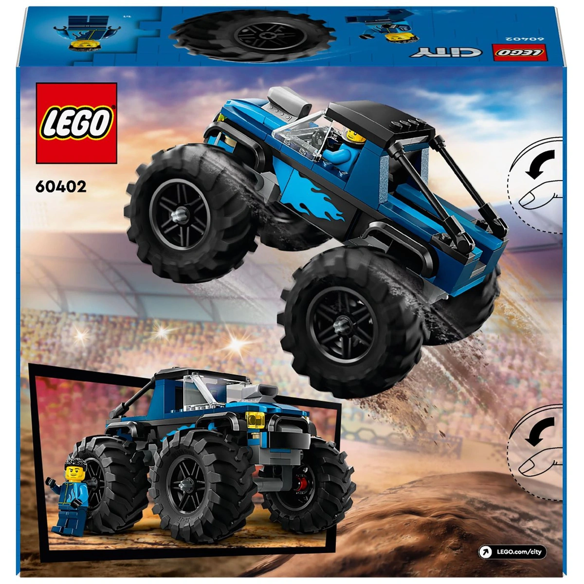 LEGO City Blue Monster Truck Toy Vehicle Playset 60402