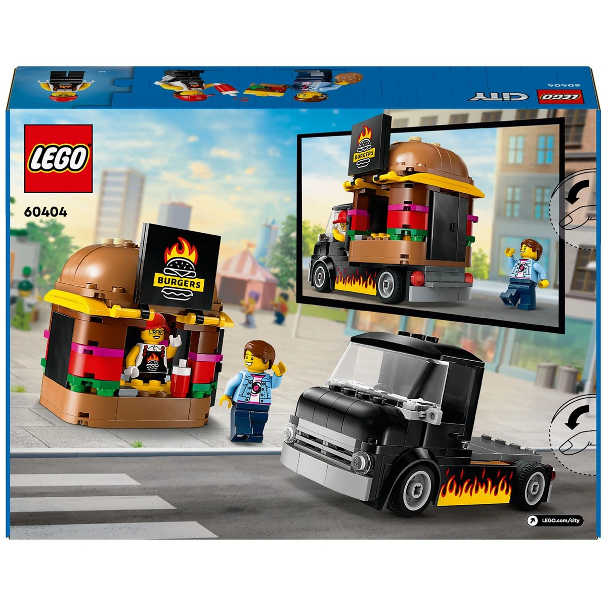 LEGO City Burger Van Food Truck Vehicle Toy Set 60404