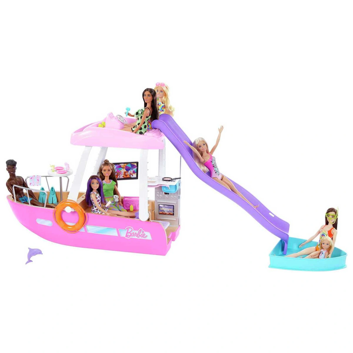Barbie Dream Boat Playset with Pool, Slide & Accessories