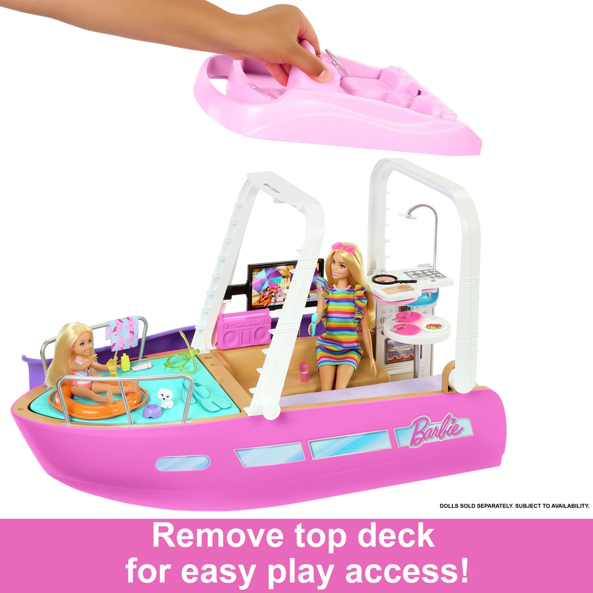 Barbie Dream Boat Playset with Pool, Slide & Accessories