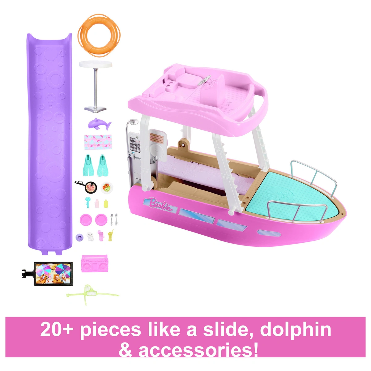 Barbie Dream Boat Playset with Pool, Slide & Accessories