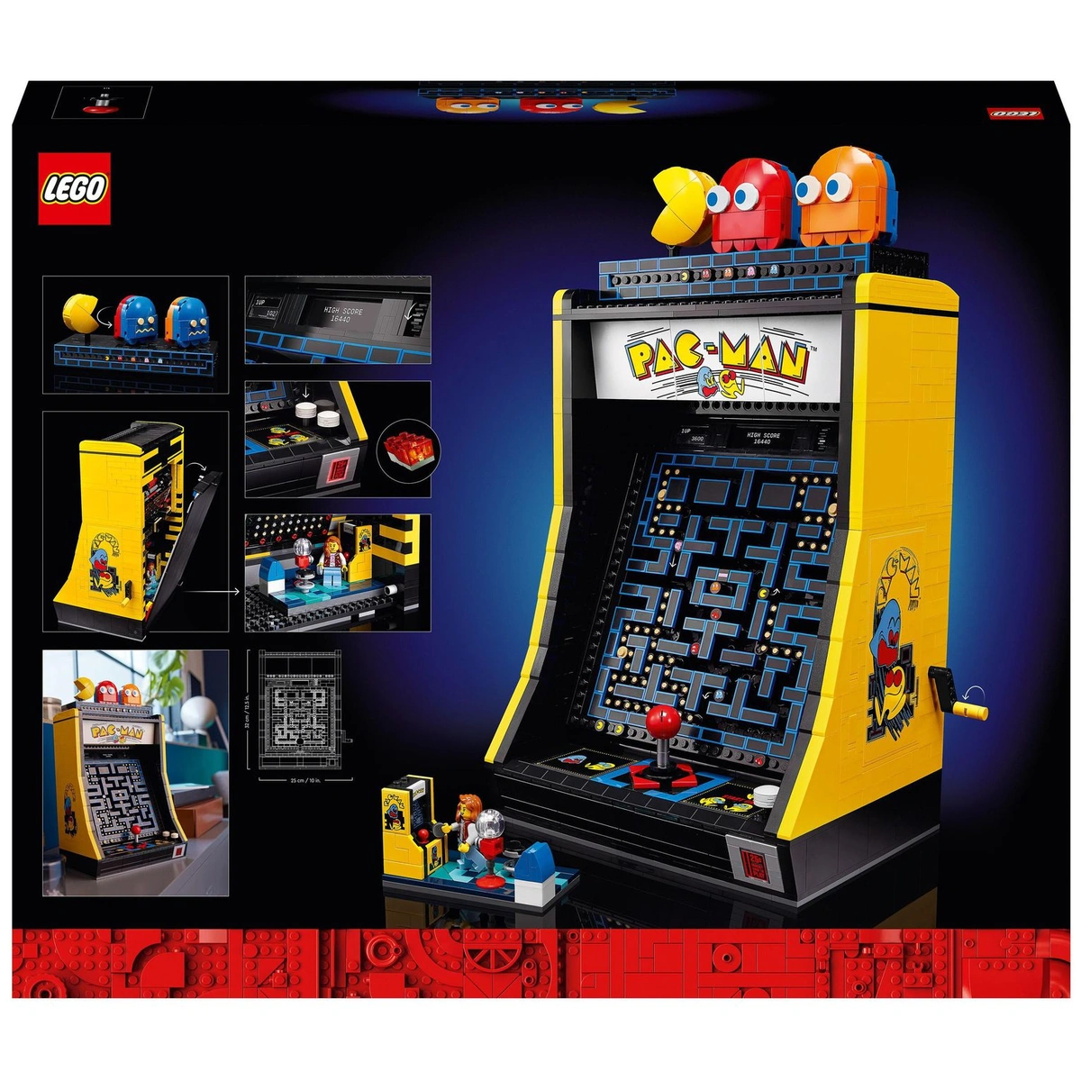 LEGO Icons PAC-MAN Arcade Mini Arcade Set for Adults 10323