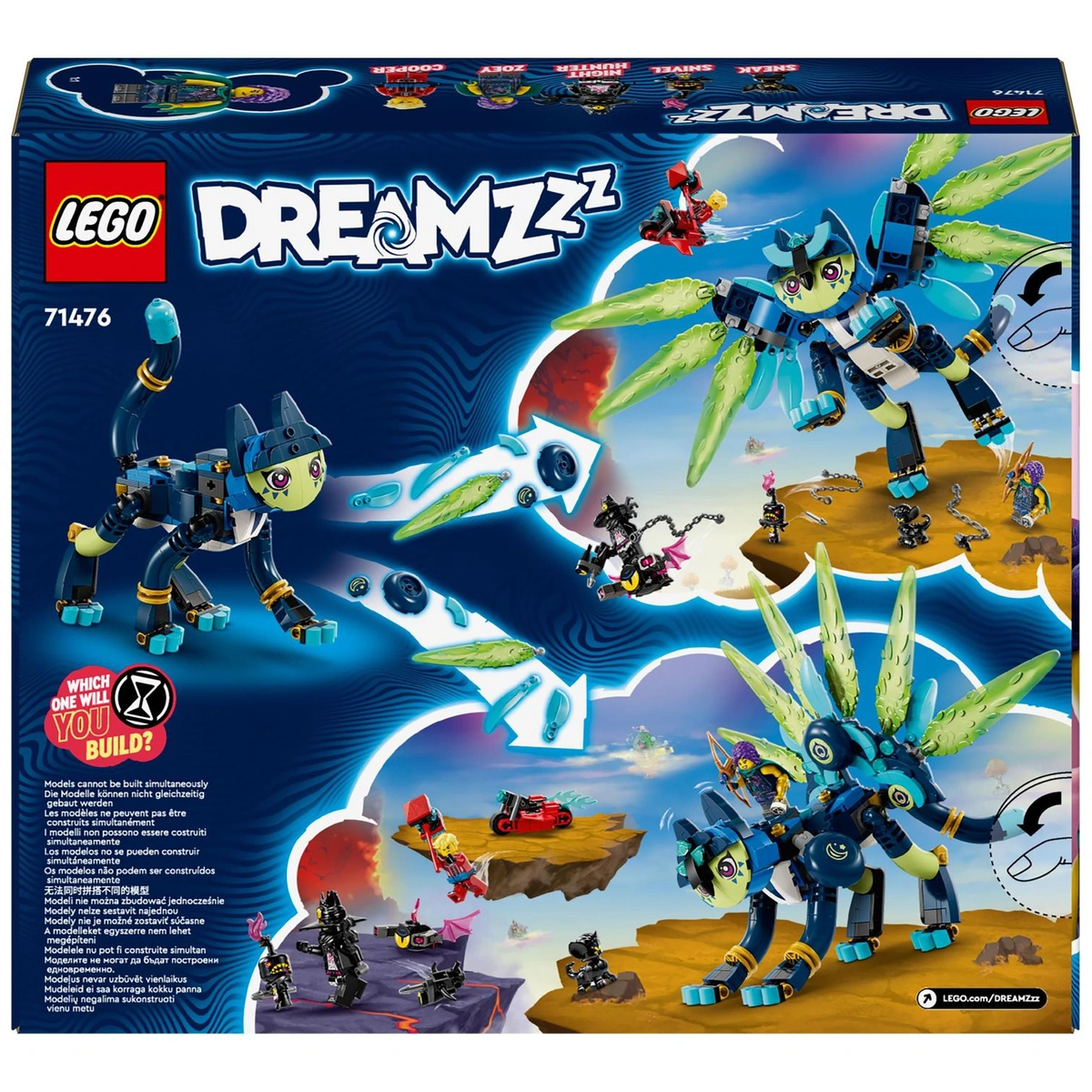 LEGO DREAMZzz Zoey and Zian the Cat-Owl Animal Toy Set 71476