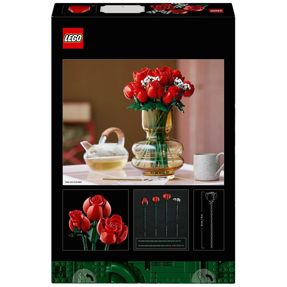 LEGO Icons Bouquet of Roses Flowers Set for Adults 10328