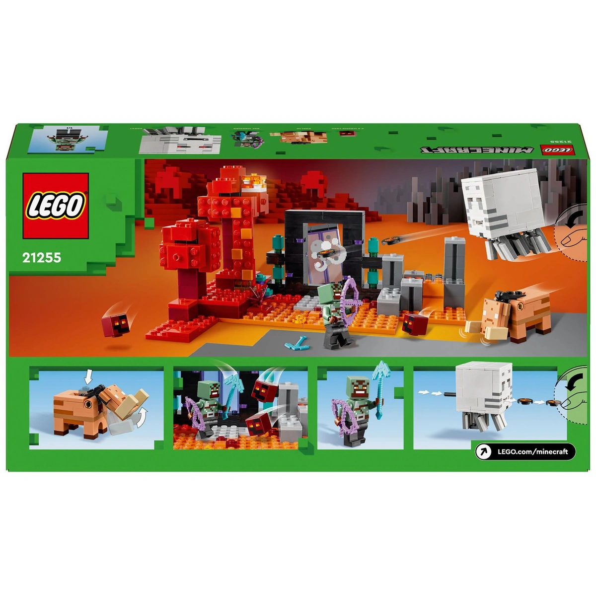 LEGO Minecraft The Nether Portal Ambush Building Toy 21255