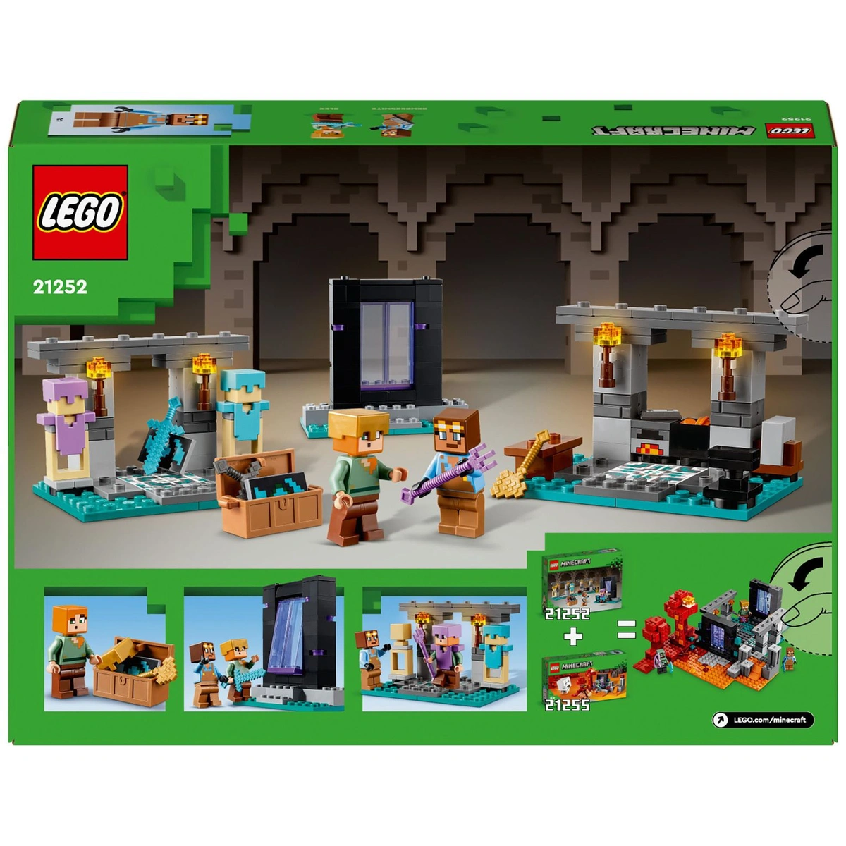 LEGO Minecraft The Armoury Toy with Character Figures 21252
