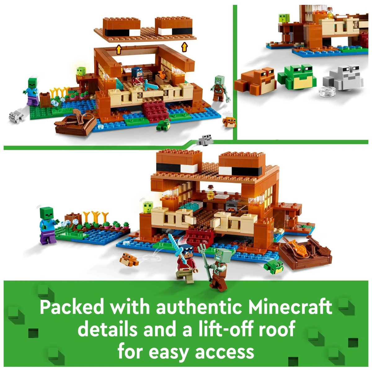 LEGO Minecraft The Frog House Toy with Animal Figures 21256