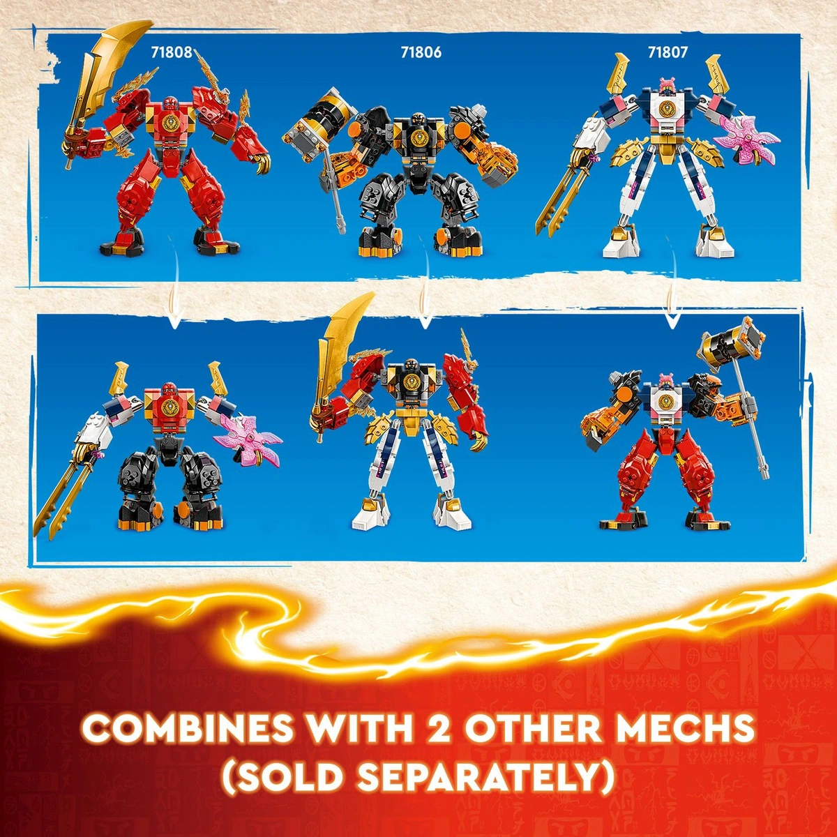 LEGO NINJAGO Kai's Elemental Fire Mech Ninja Toy Set 71808