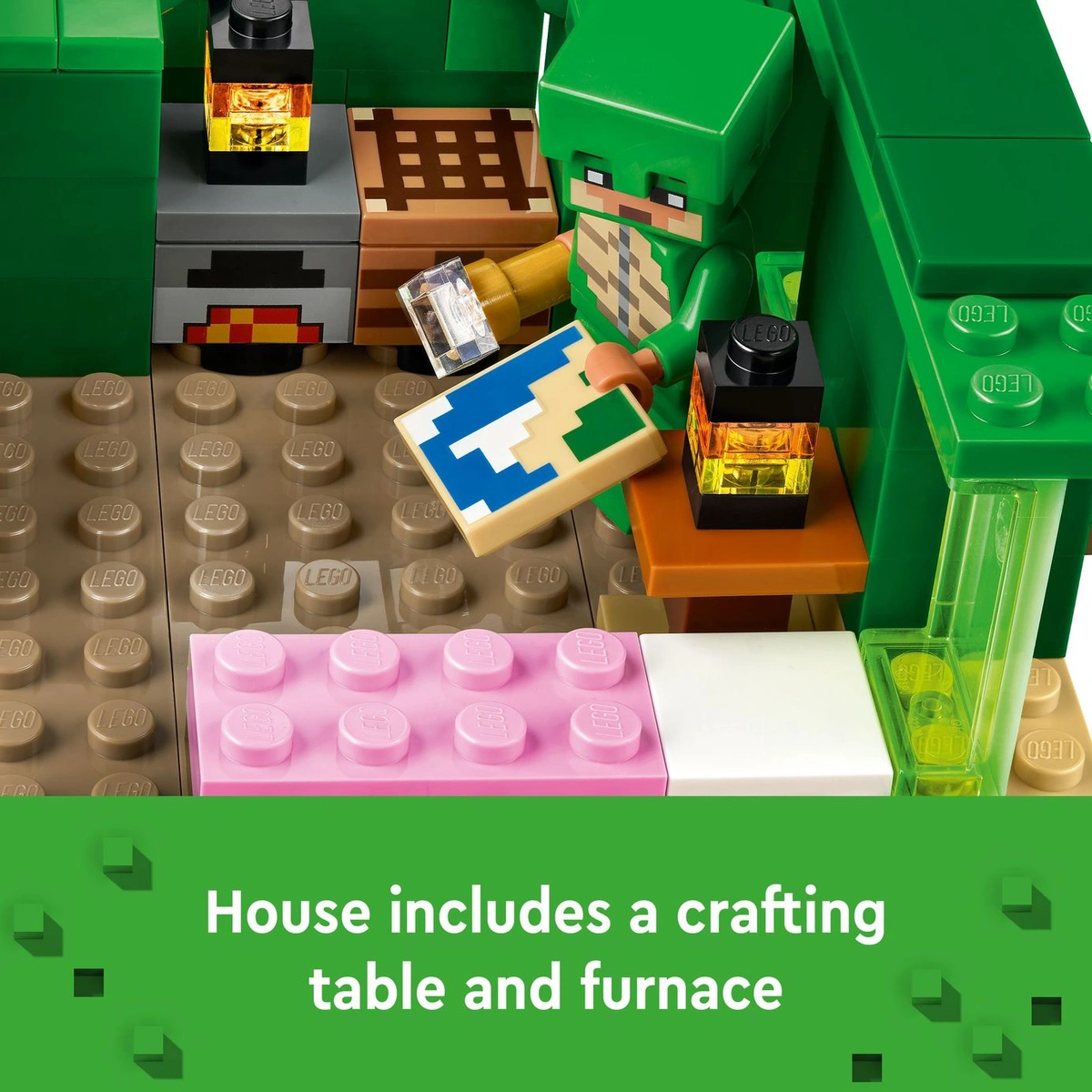 LEGO Minecraft The Turtle Beach House with Animal Toys 21254