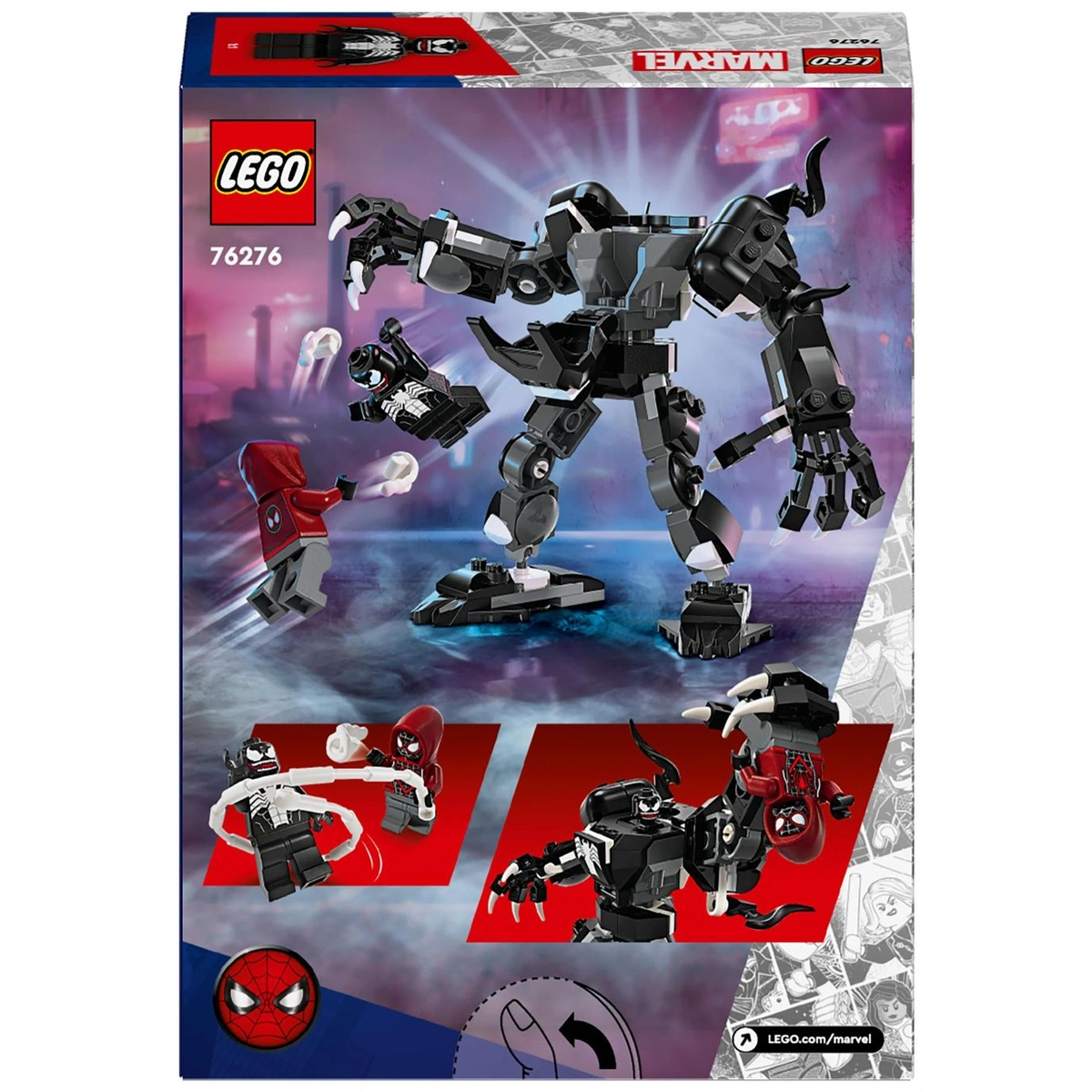 LEGO Marvel Venom Mech Armour vs Miles Morales Set 76276