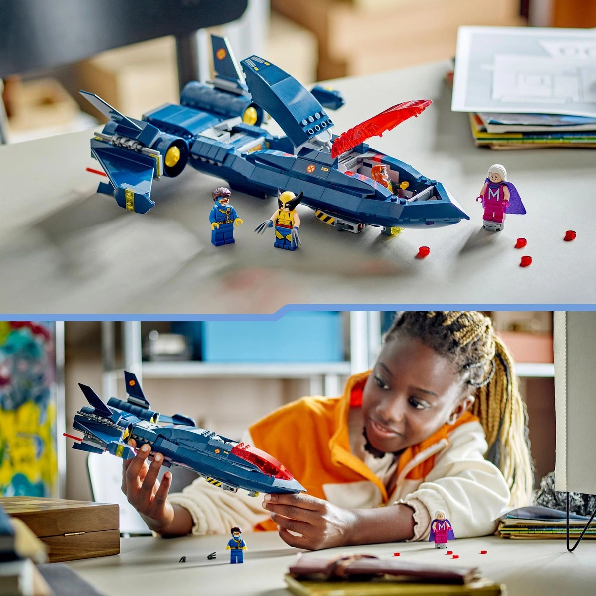 LEGO Marvel X-Men X-Jet Buildable Toy Plane Model Set 76281