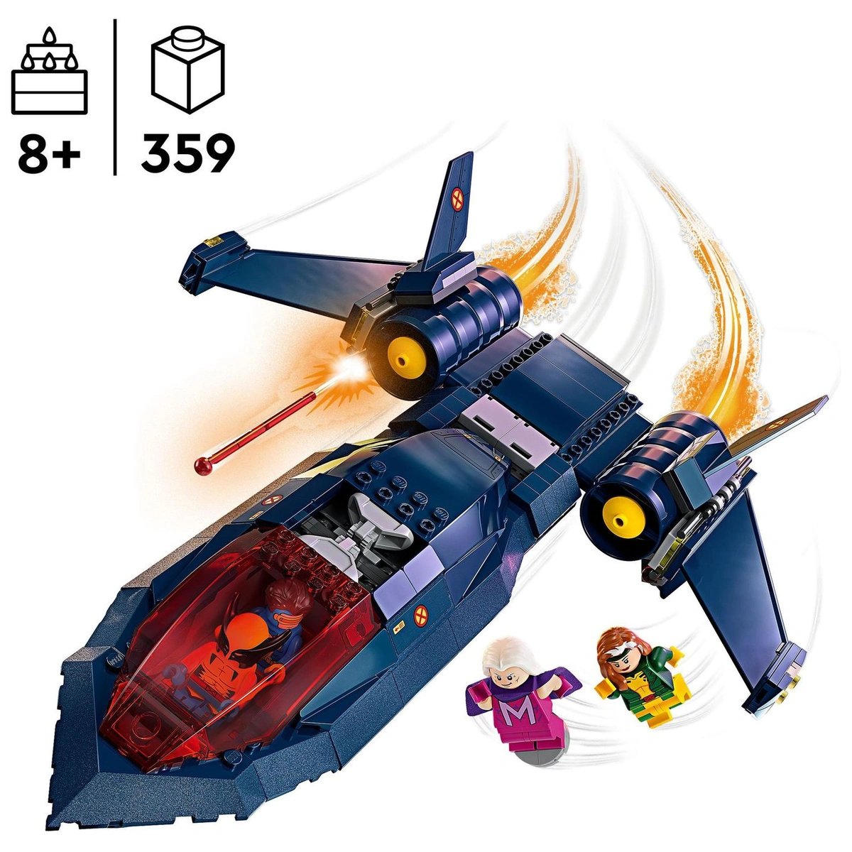 LEGO Marvel X-Men X-Jet Buildable Toy Plane Model Set 76281
