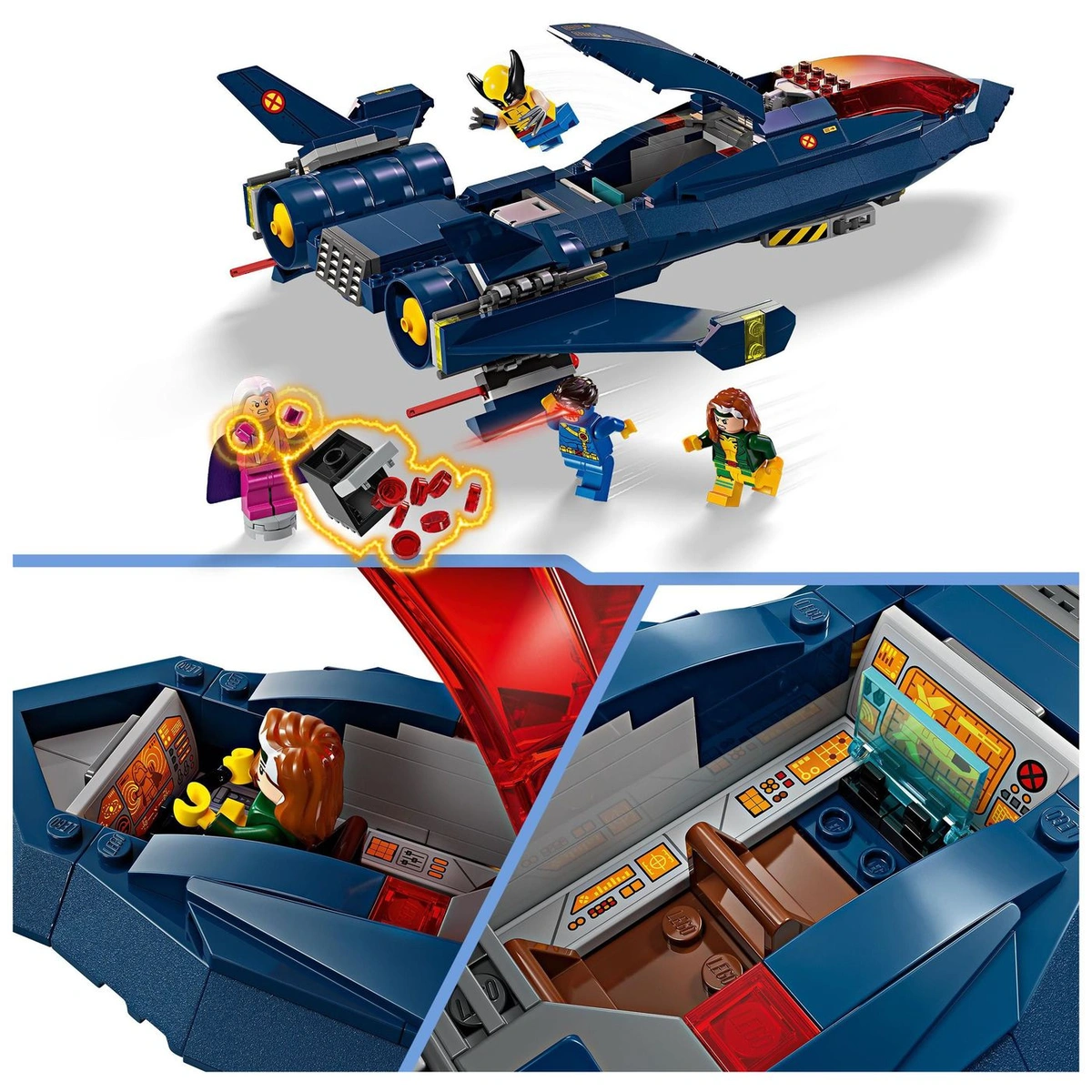 LEGO Marvel X-Men X-Jet Buildable Toy Plane Model Set 76281