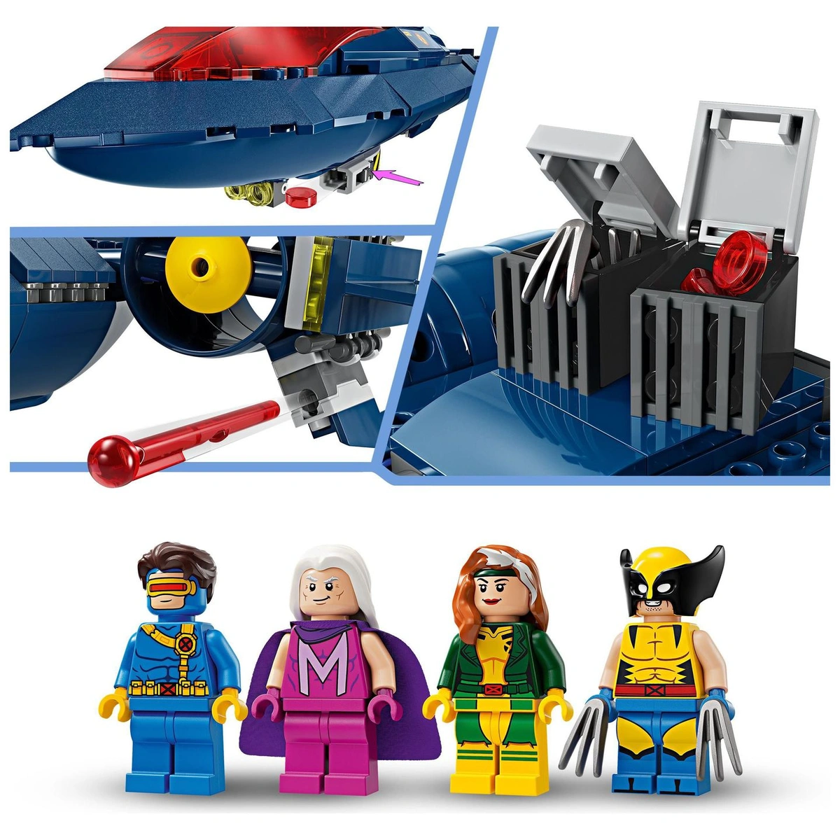 LEGO Marvel X-Men X-Jet Buildable Toy Plane Model Set 76281