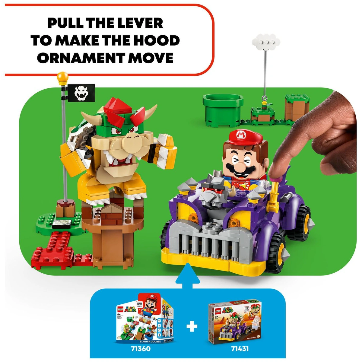 LEGO Super Mario Bowser's Muscle Car Expansion Set Toy 71431