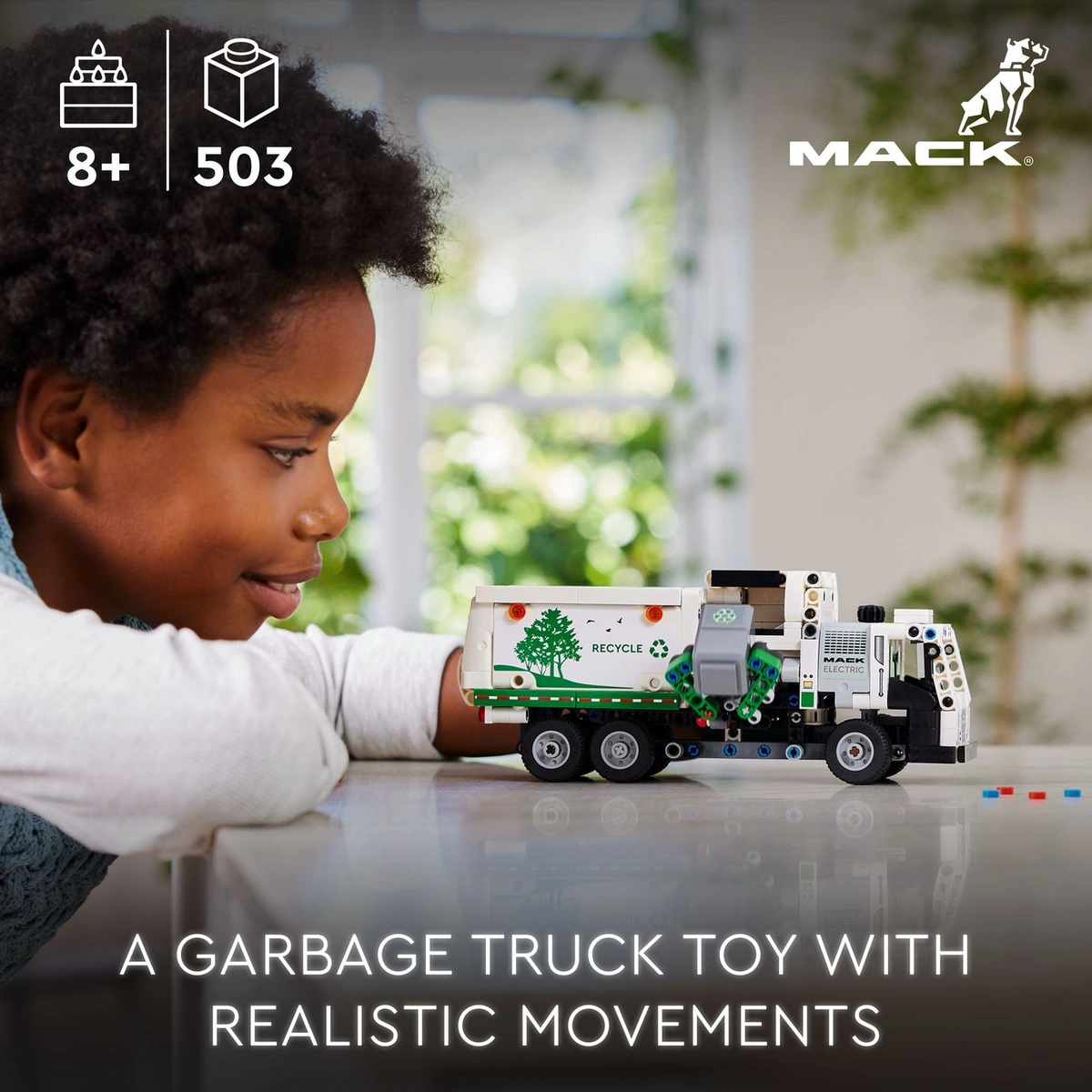 LEGO Technic Mack LR Electric Garbage Truck Toy 42167