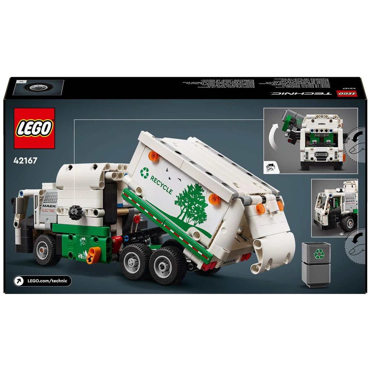LEGO Technic Mack LR Electric Garbage Truck Toy 42167