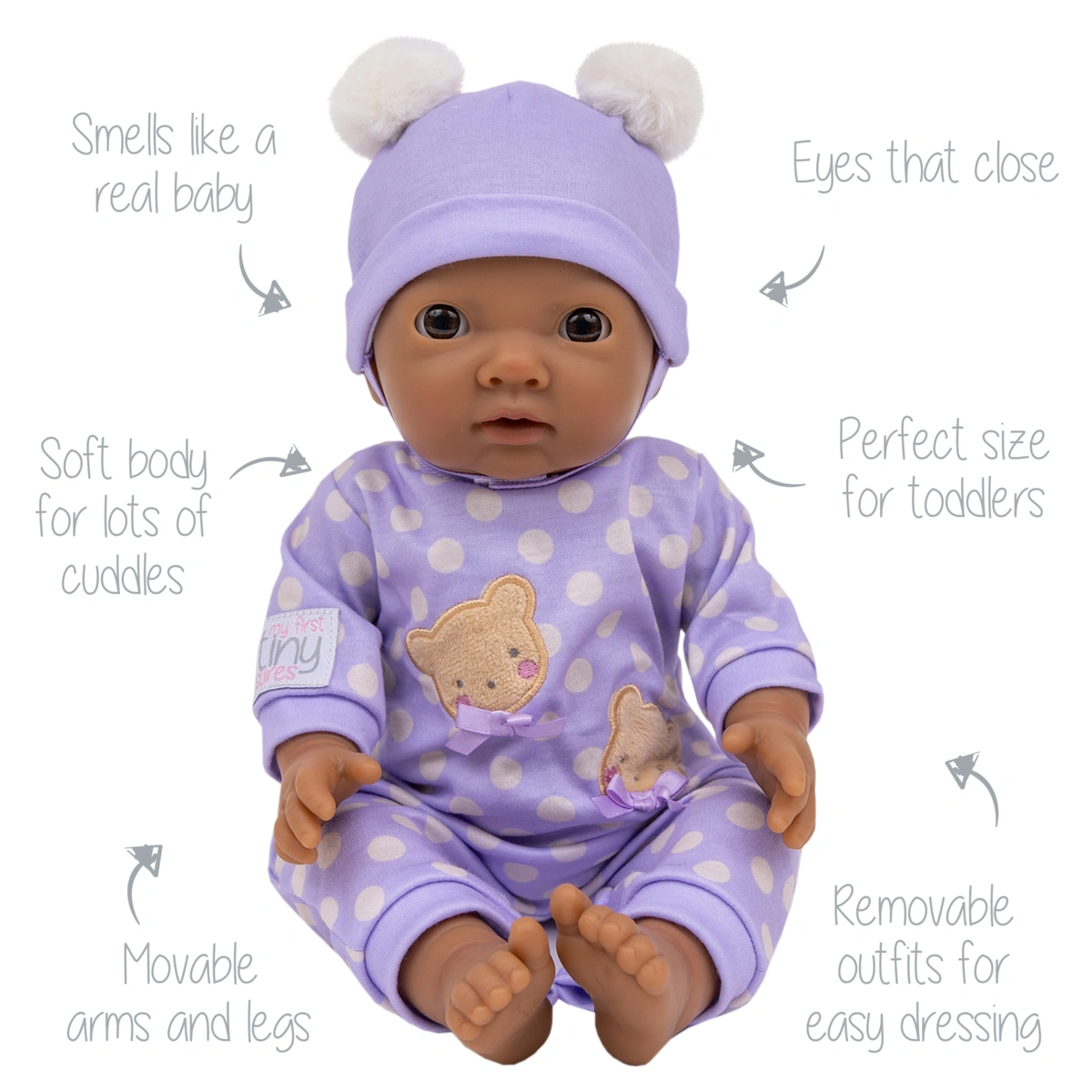 Tiny Treasures My First Lilac Baby Doll - 14inch/36cm