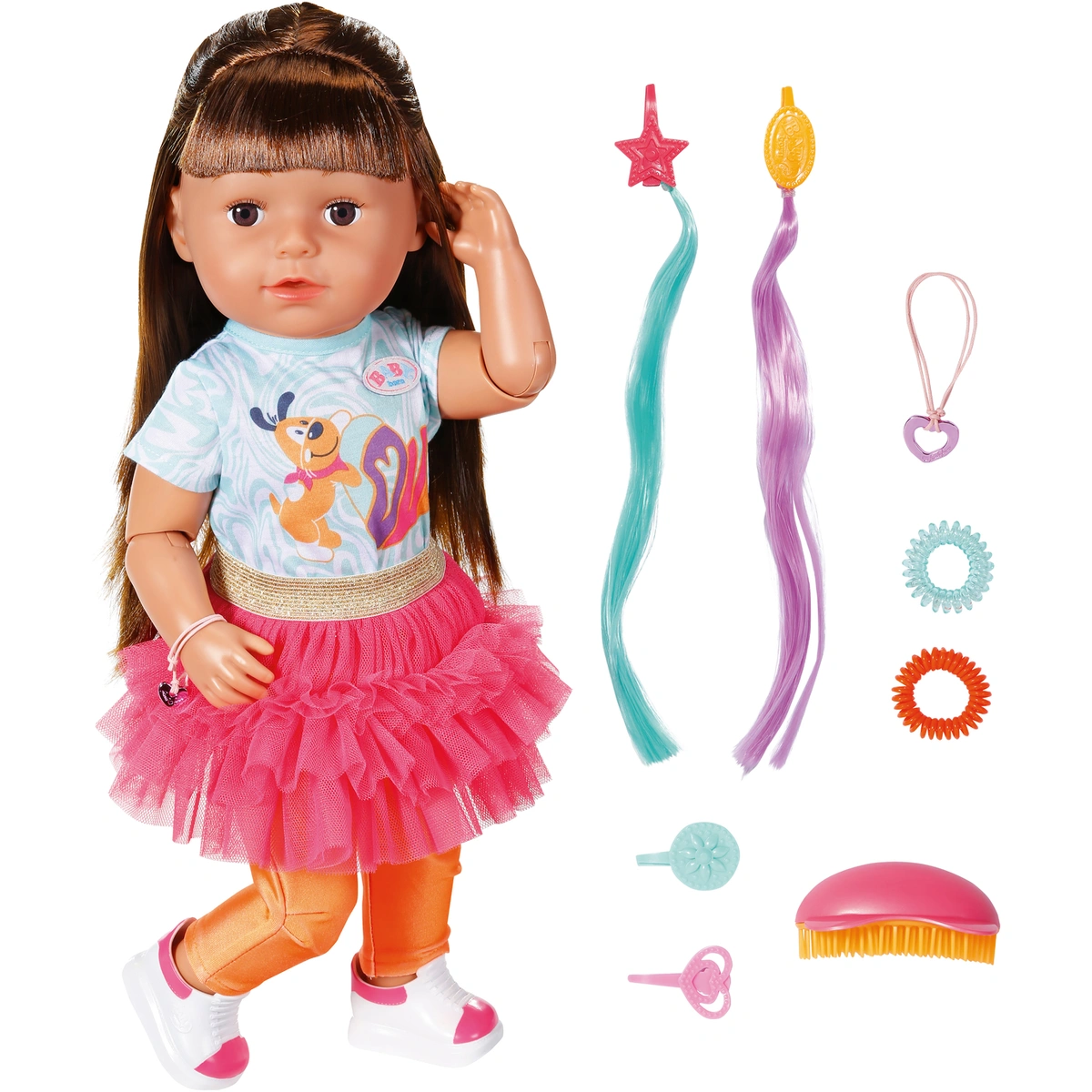 BABY born Sister Play and Style Brunette Doll  - 17inch/43cm