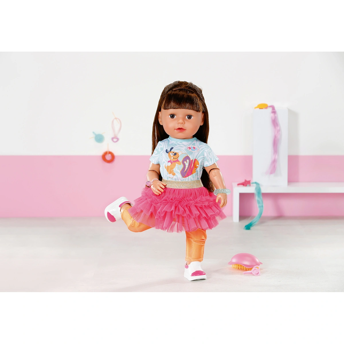BABY born Sister Play and Style Brunette Doll  - 17inch/43cm