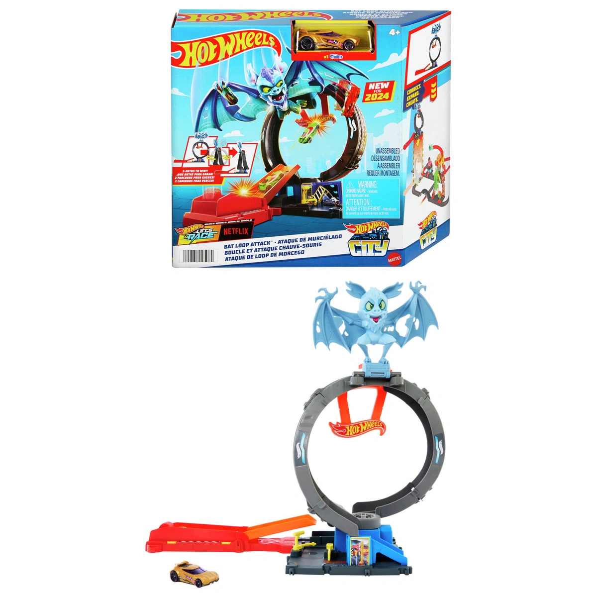 Hot Wheels City Bat Tire Shop & Toy Car Playset