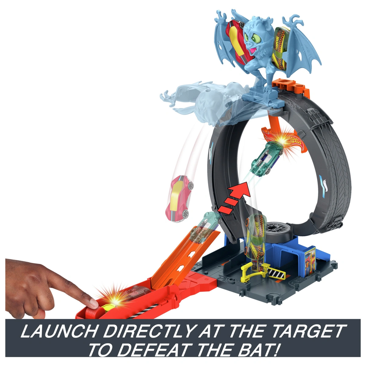 Hot Wheels City Bat Tire Shop & Toy Car Playset