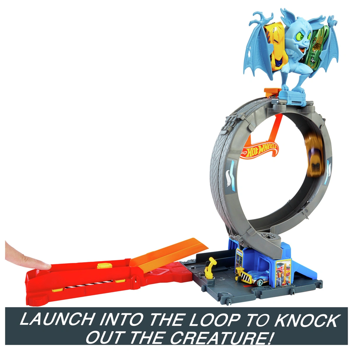 Hot Wheels City Bat Tire Shop & Toy Car Playset