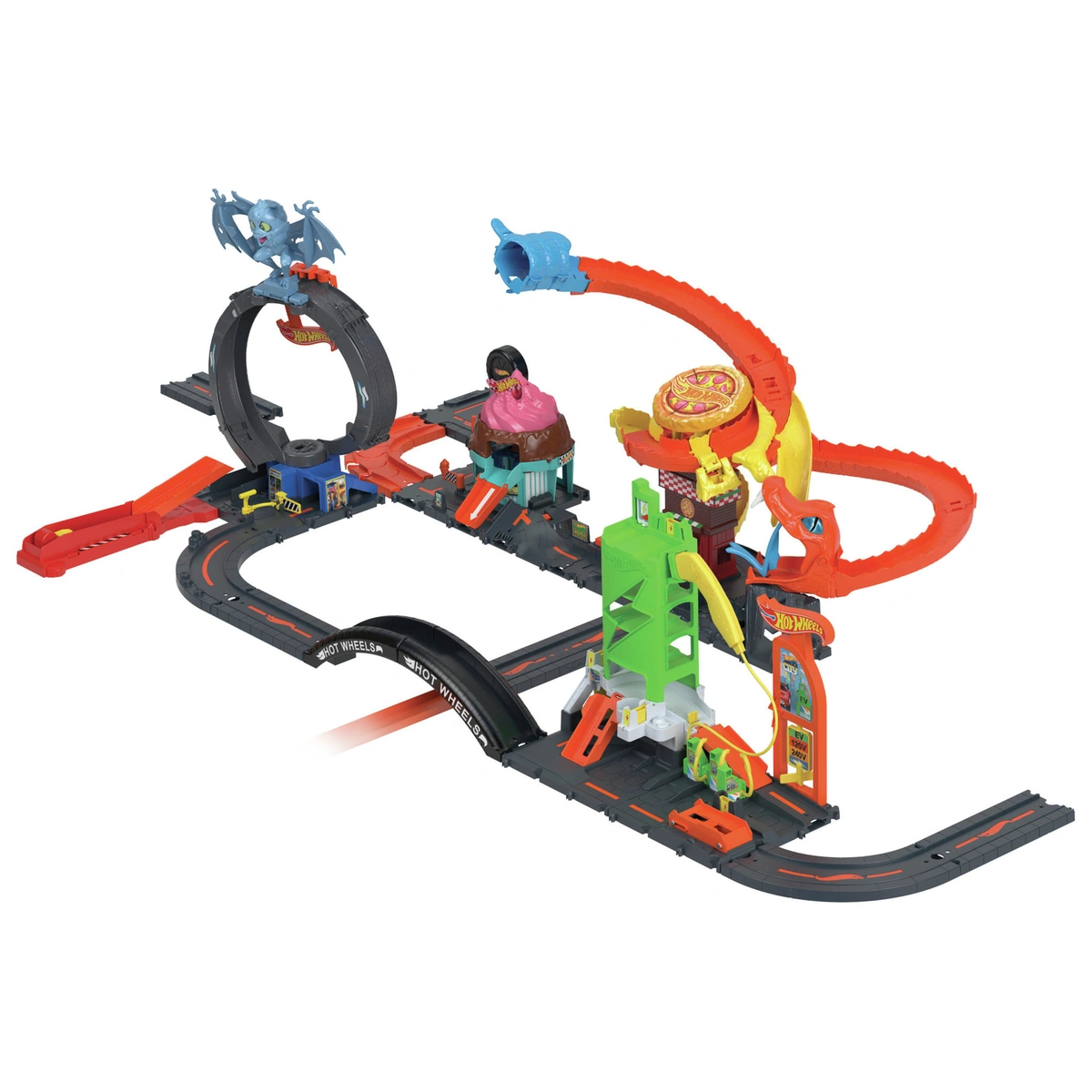 Hot Wheels City Downtown Ice Cream Swirl Vehicle Playset