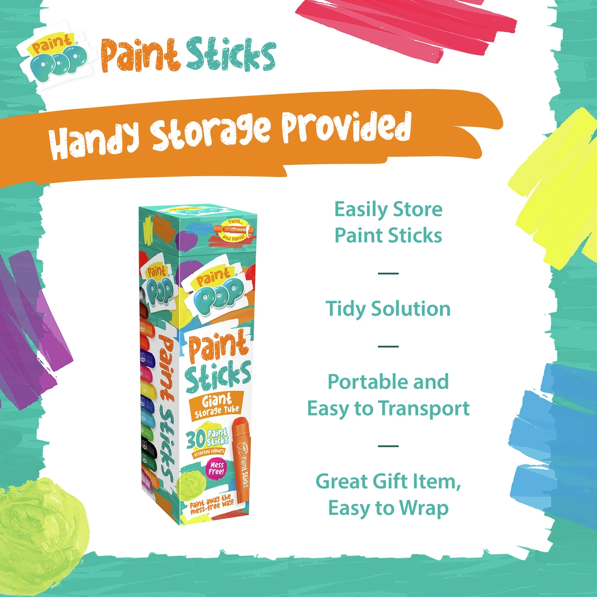 Paint Pop Jumbo 30 Pieces Paint Sticks