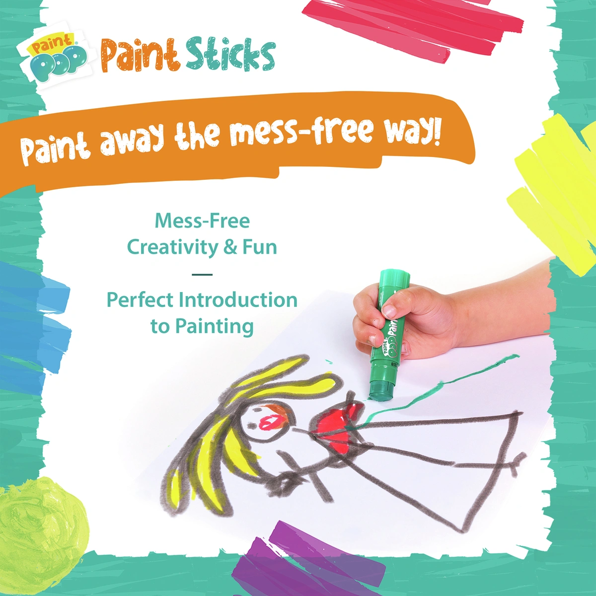Paint Pop Jumbo 30 Pieces Paint Sticks